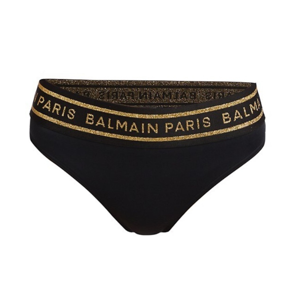 Balmain Brief Bottoms Black/Gold Women’s EU 36/US 4 $490